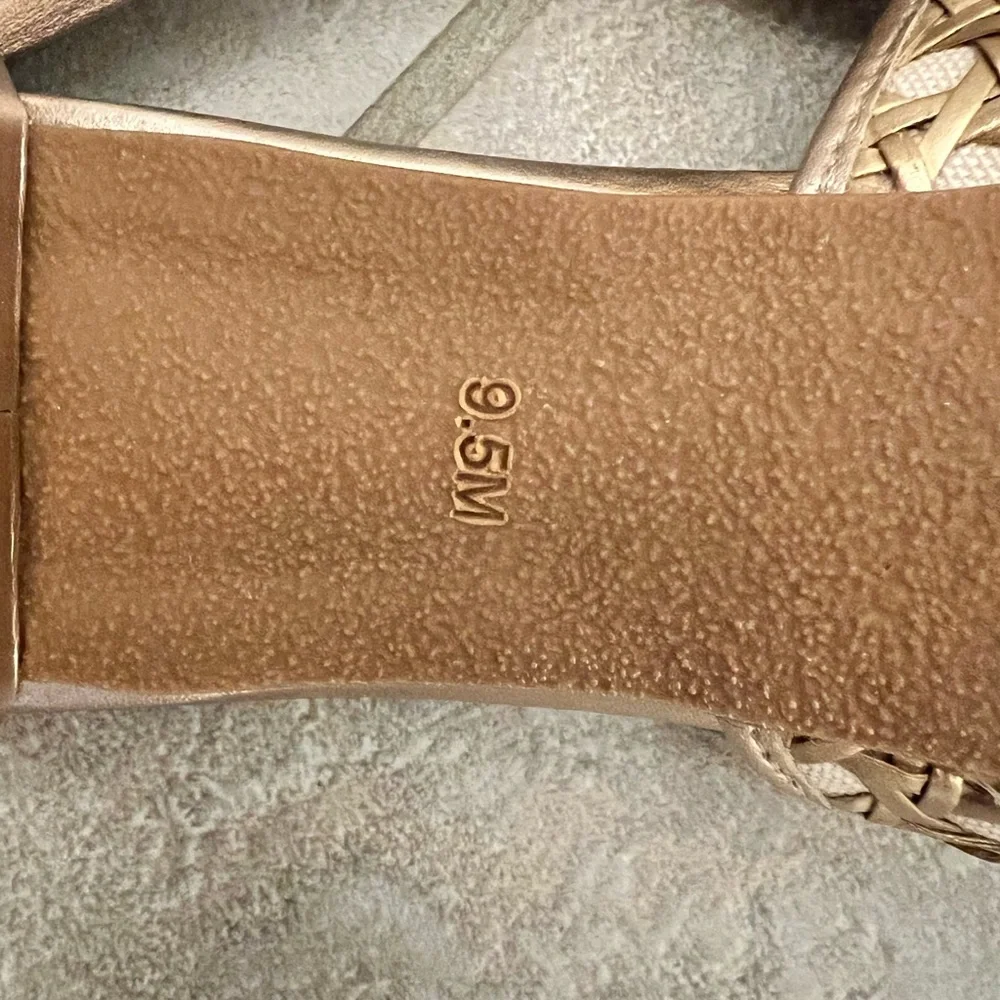 Jack Rogers Women’s Merrain Cane Gold Block Heels Size 9.5 match Lilly Pulitzer - Picture 9 of 9